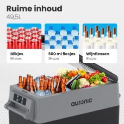 Auronic Elektrische Koelbox - 40.5L - Compressor - 12V En 240V - Grijs 19 Auronic Elektrische Koelbox - 40.5L - Compressor - 12V En 240V - Grijs -Buiten Kamperen 1200x1200 483