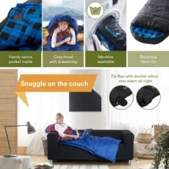 Skandika Dundee Flannel-L Slaapzak – Mummmieslaapzakken – Slaapzakken Volwassen - Maat M – Unisex - Katoen, Luxe Kwaliteit, Dubbele Slaapzak, 3 Seizoenen, Tot -20°C - 220 X 80 Cm - Outdoor Kampeerslaapzak – Ritssluiting Links - Zwart/blauw 8 Skandika Dundee Flannel-L Slaapzak – Mummmieslaapzakken – Slaapzakken Volwassen - Maat M – Unisex - Katoen, Luxe Kwaliteit, Dubbele Slaapzak, 3 Seizoenen, Tot -20°C - 220 X 80 Cm - Outdoor Kampeerslaapzak – Ritssluiting Links - Zwart/blauw -Buiten Kamperen 1200x1200 491