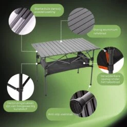 Campingtafel Inklapbaar En Opvouwbaar - Kampeertafel - Lichtgewicht Hittebestendig -Buiten Kamperen 1200x1200 50