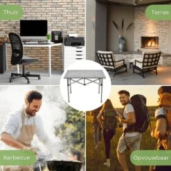 Campingtafel Inklapbaar En Opvouwbaar - Kampeertafel - Lichtgewicht Hittebestendig -Buiten Kamperen 1200x1200 54