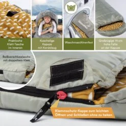 Skandika Dundee Flannel-R Slaapzak – Slaapzakken – Slaapzakken Volwassen - Maat M – Unisex - Katoen, Luxe Kwaliteit, Dubbele Slaapzak, 3 Seizoenen, Tot -20°C - 220 X 80 Cm - Outdoor Kampeerslaapzak – Ritssluiting Rechts - Grijs/geel 9 Skandika Dundee Flannel-R Slaapzak – Slaapzakken – Slaapzakken Volwassen - Maat M – Unisex - Katoen, Luxe Kwaliteit, Dubbele Slaapzak, 3 Seizoenen, Tot -20°C - 220 X 80 Cm - Outdoor Kampeerslaapzak – Ritssluiting Rechts - Grijs/geel -Buiten Kamperen 1200x1200 544