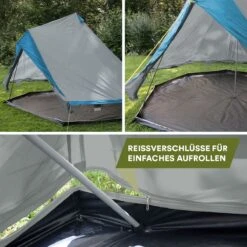 Skandika Tipii II Tent – Tipi-tenten – Teepee – 8 Persoons Campingtent – Muggengaas – 250 Cm Stahoogte – Uitneembare Tentvloer – 3000 Mm Waterkolom – Indische Tent, Partytent, Festivaltent – Outdoor, Camping, Tuin – Kamperen – Grijs/turquoise -Buiten Kamperen 1200x1200 605