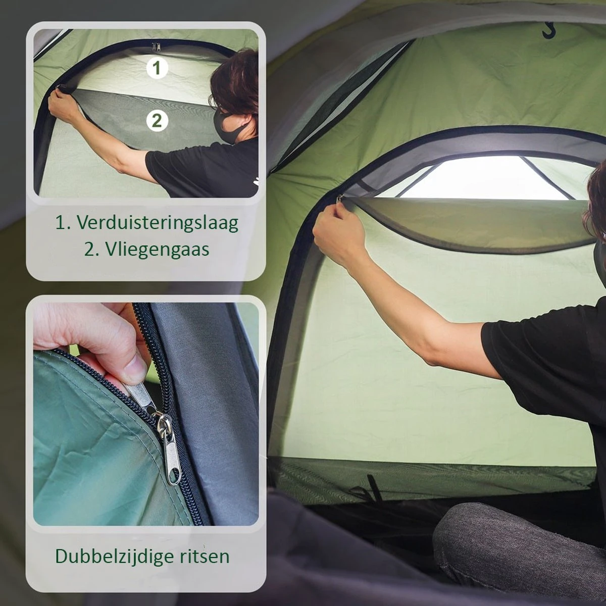 Sens Design Pop Up Tent - Tent - 2-3 Personen 5 Sens Design Pop Up Tent - Tent - 2-3 Personen - Afbeelding 5