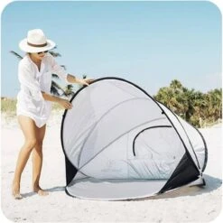 Deryan Luxe Pop Up Strandtent XXL - Anti-UV 50+ - Zilver 24 Deryan Luxe Pop Up Strandtent XXL - Anti-UV 50+ - Zilver -Buiten Kamperen 1200x1200 630