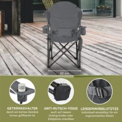 Skandika Relax Comfort Campingstoel - Campingstoel Opvouwbaar - Comfortabele Klapstoel Met Drinkhouder En Koelvak, Tot Max. 160 Kg, Opvouwbaar, Lichtgewicht | Vouwstoel Voor Kamperen, Camping, Festival, Vissen – Grijs 15 Skandika Relax Comfort Campingstoel - Campingstoel Opvouwbaar - Comfortabele Klapstoel Met Drinkhouder En Koelvak, Tot Max. 160 Kg, Opvouwbaar, Lichtgewicht | Vouwstoel Voor Kamperen, Camping, Festival, Vissen – Grijs -Buiten Kamperen 1200x1200 68