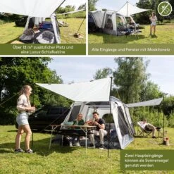 Skandika Pitea XL CROSS Tent – Koepeltenten - Autotent – Campingtent Voor SUV, Caddy, Auto, CUV - Voor Max. 4 Personen – Vrijstaand – Met/zonder Slaapcabine – Max. Stahoogte 230 Cm – 3000mm Waterkolom - 475 X 290 X 230 Cm (LxBxH) – Kamperen - Grijs 14 Skandika Pitea XL CROSS Tent – Koepeltenten - Autotent – Campingtent Voor SUV, Caddy, Auto, CUV - Voor Max. 4 Personen – Vrijstaand – Met/zonder Slaapcabine – Max. Stahoogte 230 Cm – 3000mm Waterkolom - 475 X 290 X 230 Cm (LxBxH) – Kamperen - Grijs -Buiten Kamperen 1200x1200 687