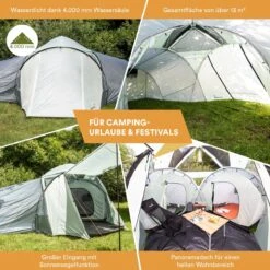 Skandika Bern 4 Koepeltent - Koepeltent - Tenten - 4 Persoons Kampeertent Met Panoramisch Dakraam, 2 Slaapcabines, Grondzeil, 210 Cm Stahoogte, Waterdicht, 4000 Mm Waterkolom - Grote Outdoor Familie Tent, Kampeertent - Grijs 9 Skandika Bern 4 Koepeltent - Koepeltent - Tenten - 4 Persoons Kampeertent Met Panoramisch Dakraam, 2 Slaapcabines, Grondzeil, 210 Cm Stahoogte, Waterdicht, 4000 Mm Waterkolom - Grote Outdoor Familie Tent, Kampeertent - Grijs -Buiten Kamperen 1200x1200 696