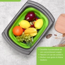 Buxibo - 3-Delige Keuken Vergiet Set Inklapbaar Groen/Grijs 30 Buxibo - 3-Delige Keuken Vergiet Set Inklapbaar Groen/Grijs -Buiten Kamperen 1200x1200 783