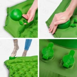 TRVLMORE Slaapmat - Zelfopblazend - 1 Persoons - Ingebouwde Pomp En Kussen - Groen -Buiten Kamperen 1200x1200 884