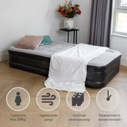 BluMill Eenpersoons Luchtbed - Met Ingebouwde Pomp - Luchtbed Zelfopblazend - Incl. Draagtas - 191x99x36 Cm 14 BluMill Eenpersoons Luchtbed - Met Ingebouwde Pomp - Luchtbed Zelfopblazend - Incl. Draagtas - 191x99x36 Cm -Buiten Kamperen 1200x1200 933