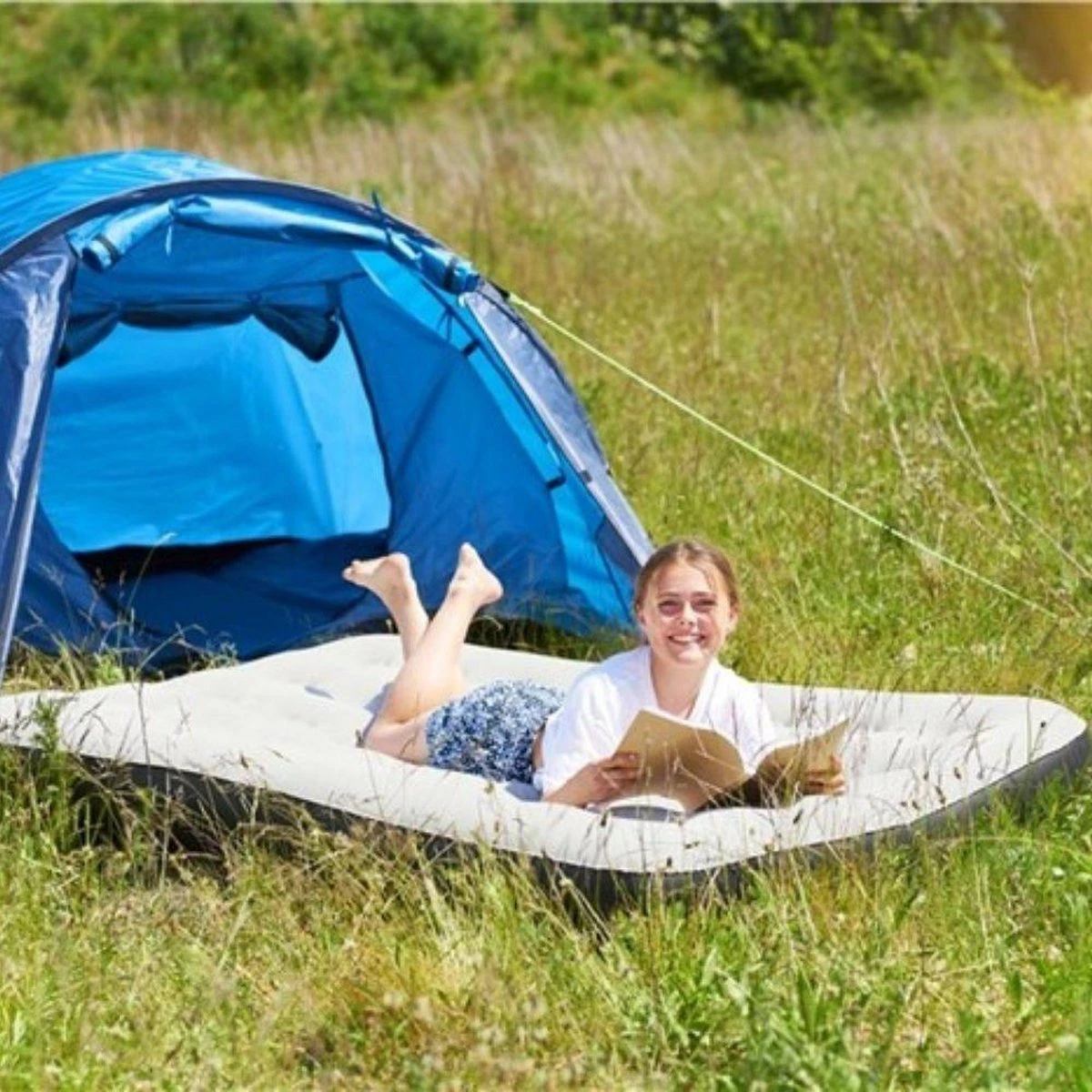 Orange85 Luchtbed - Tweepersoons - Met Reparatieset - Zwart - Grijs 5 Orange85 Luchtbed - Tweepersoons - Met Reparatieset - Zwart - Grijs - Afbeelding 5