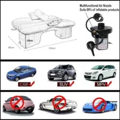 Merkloos Auto Reizen Opblaasbare Matras Luchtbed Camping Universele SUV Achterbank Couch (Grijs) -Buiten Kamperen 1200x1200 991