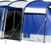Skandika Montana 8 Sleeper Tent – Tunneltent – 8 Persoons Familietent - Campingtent – Sleeper Technology (2 Tot 4 Extra Donkere Slaapcabines) – Ingenaaide Tentvloer - Muggengaas – 700 X 310 X 200 Cm (LxBxH) – 5000mm Waterkolom – Kamperen – Blauw/wit