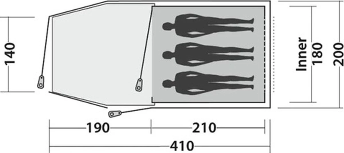 Easy Camp Tunneltent 4-persoons Spirit 300 Staalgrijs En Blauw 2 Easy Camp Tunneltent 4-persoons Spirit 300 Staalgrijs En Blauw - Afbeelding 2