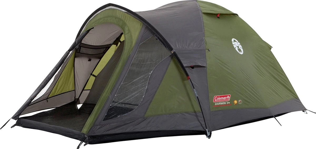 Coleman Darwin 3 Plus Koepeltent - 3-Persoons - Groen 1 Coleman Darwin 3 Plus Koepeltent - 3-Persoons - Groen