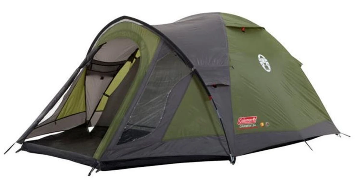 Coleman Darwin 4 Plus Koepeltent - 4-Persoons - Groen 1 Coleman Darwin 4 Plus Koepeltent - 4-Persoons - Groen