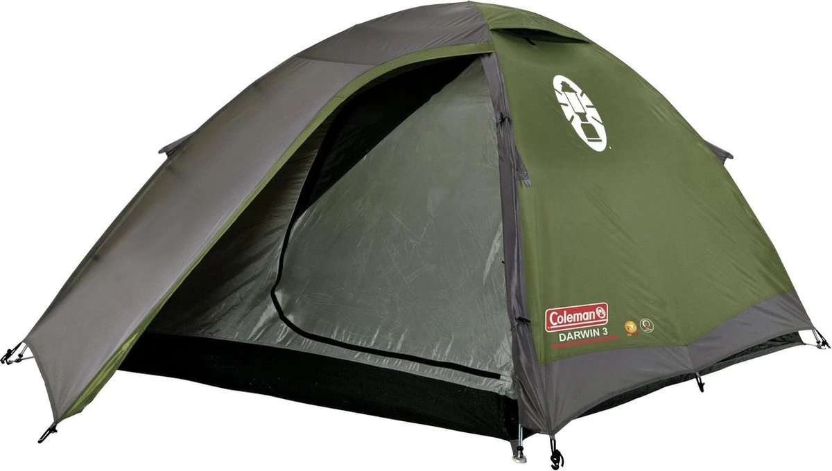 Coleman Darwin 3 Plus Koepeltent - 3-Persoons - Groen 15 Coleman Darwin 3 Plus Koepeltent - 3-Persoons - Groen - Afbeelding 15