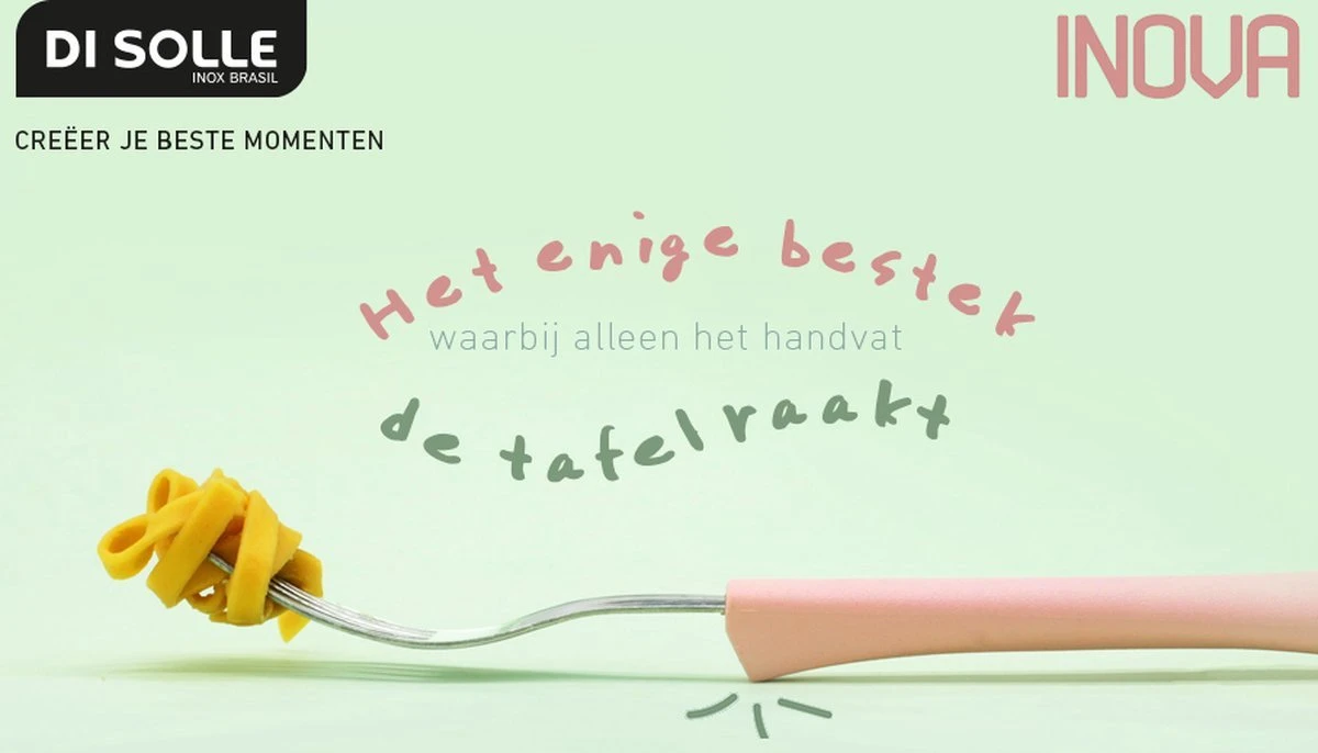 Di Solle Inova D - 6 Persoons Bestekset - Handige Opbergbak Met Raspdeksel - 26 Delig - Baby Pink 9 Di Solle Inova D - 6 Persoons Bestekset - Handige Opbergbak Met Raspdeksel - 26 Delig - Baby Pink - Afbeelding 9