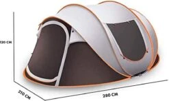 Fly Lab Luxe Pop Up Tent - Kampeer Tent - Grijs/Oranje - 4 Persoons 21 Fly Lab Luxe Pop Up Tent - Kampeer Tent - Grijs/Oranje - 4 Persoons -Buiten Kamperen 1200x714 2