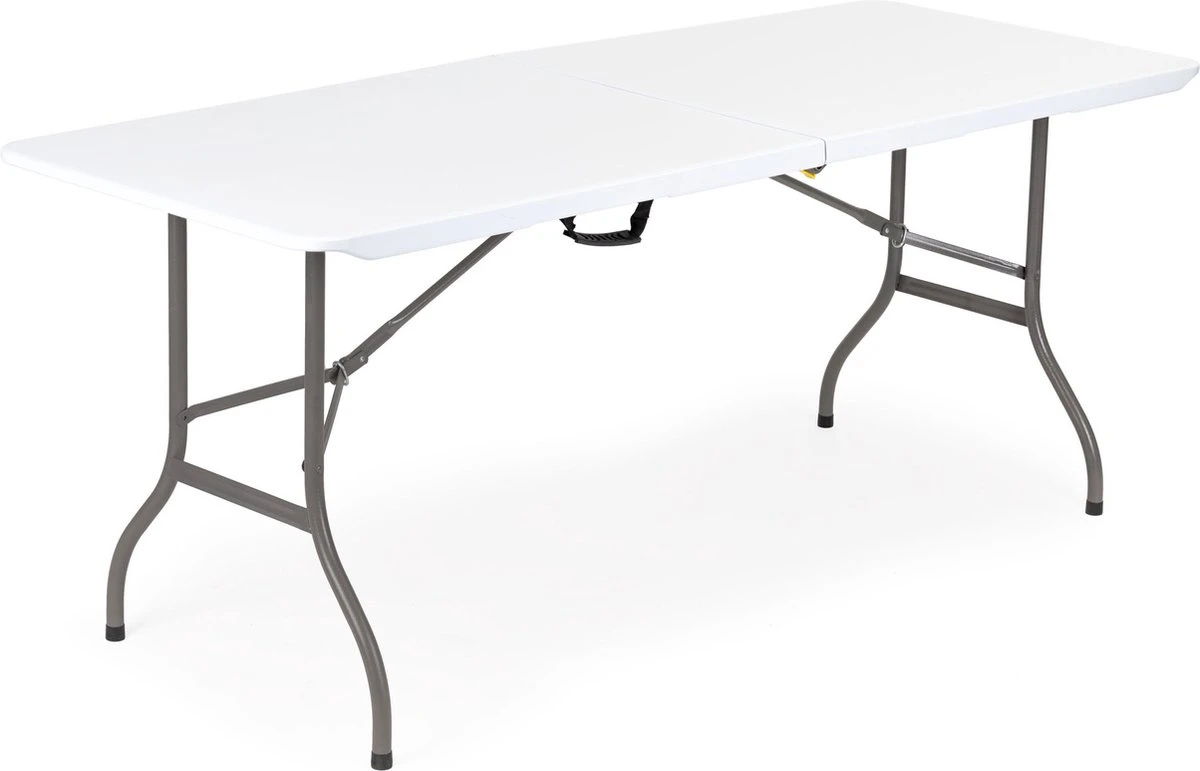 Inklapbare Tafel - Opklaptafel - 180x70x73,5 Cm - Wit 2 Inklapbare Tafel - Opklaptafel - 180x70x73,5 Cm - Wit - Afbeelding 2