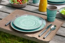 Bo-Camp Servies Halo - 12 Delig Melamine - Aqua 12 Bo-Camp Servies Halo - 12 Delig Melamine - Aqua -Buiten Kamperen 1200x800 120