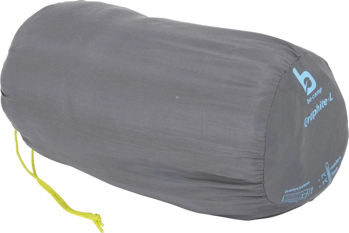 Bo-Camp - Slaapzak - Graphite-L - 200x80 Cm - Grijs/Blauw 3 Bo-Camp - Slaapzak - Graphite-L - 200x80 Cm - Grijs/Blauw - Afbeelding 3