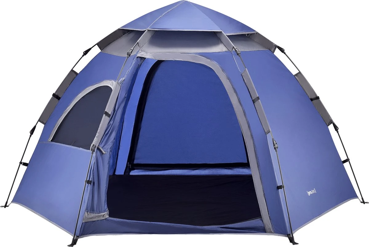 Pro-Tec Tent Nybro Automatisch 240x205x140 Cm Blauw 1 Pro-Tec Tent Nybro Automatisch 240x205x140 Cm Blauw