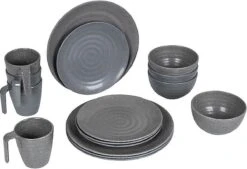 Bo-Camp Campingservies - 100% Melamine - 16-delig - Stone - Grijs 33 Bo-Camp Campingservies - 100% Melamine - 16-delig - Stone - Grijs -Buiten Kamperen 1200x820 3