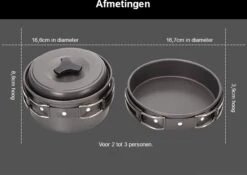 Hikr® Camping Pannenset - Complete 22-delige Kookset - Lichtgewicht - Kookgerei Servies - Outdoor - BPA-vrij - Keukengerei Set -Buiten Kamperen 1200x848