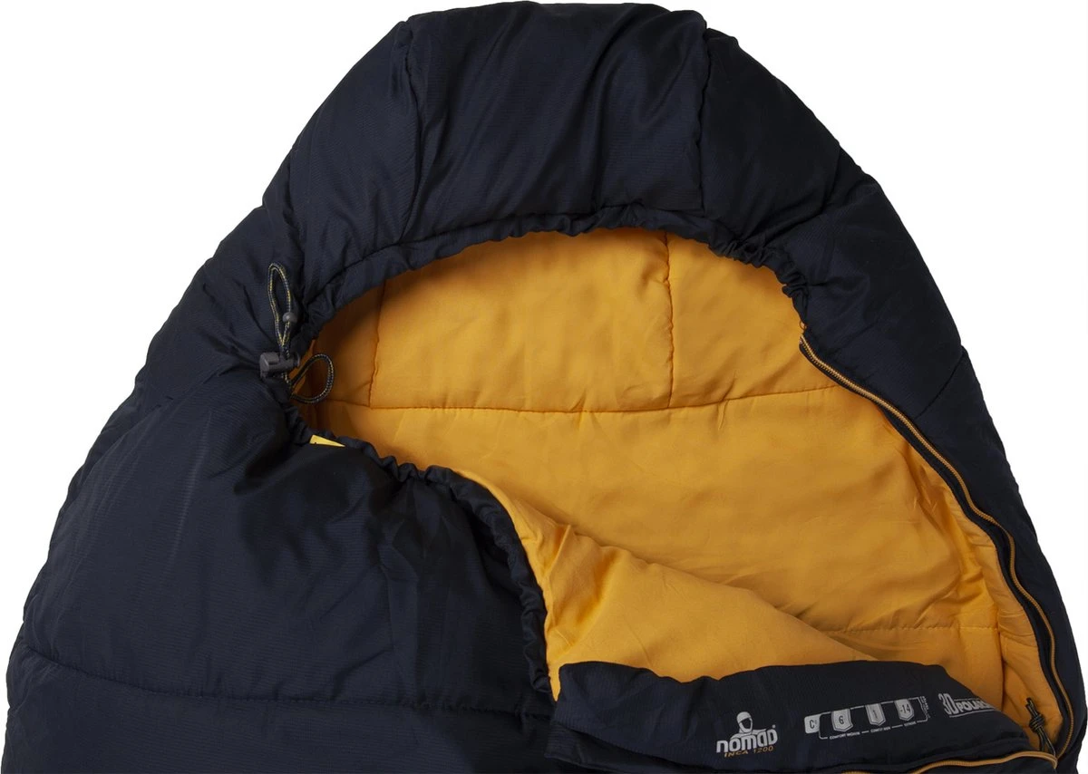 NOMAD® Inca 1200 Slaapzak | 210x80cm Blauw | Lichtgewicht & Kwalitatief | Mummy Slaapzak | Incl Hoes 9 NOMAD® Inca 1200 Slaapzak | 210x80cm Blauw | Lichtgewicht & Kwalitatief | Mummy Slaapzak | Incl Hoes - Afbeelding 9