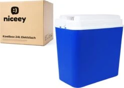 Niceey Thermo Elektrische Koelbox - 24 Liter - Koelbox Elektrisch 12v 230 Volt - Coolbox - Koelt & Verwarmt - Blauw -Buiten Kamperen 1200x861