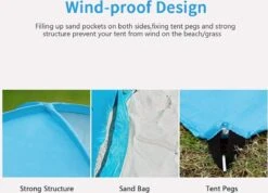 IGOODS Pop-up Tent - 2/3-Persoons - Blauw -Buiten Kamperen 1200x866 2