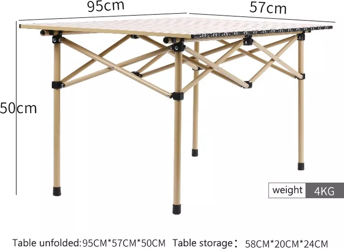 Buxibo - Lichtgewicht Vouwbare Campingtafel - Inklapbaar - Vis/Tuin/Picknick Tafel - Kamperen - Met Opberghoes - Aluminium - Grijs 6 Buxibo - Lichtgewicht Vouwbare Campingtafel - Inklapbaar - Vis/Tuin/Picknick Tafel - Kamperen - Met Opberghoes - Aluminium - Grijs - Afbeelding 6