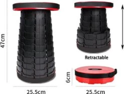 Kampeerkruk - Uitschuifbare Kruk - Rood/Zwart- Tot 120 Kg - Travel Stool - Opvouwbare Campingkruk - Inklapbaar Krukje - Telescopische Kruk - Camping - Outdoor 19 Kampeerkruk - Uitschuifbare Kruk - Rood/Zwart- Tot 120 Kg - Travel Stool - Opvouwbare Campingkruk - Inklapbaar Krukje - Telescopische Kruk - Camping - Outdoor -Buiten Kamperen 1200x910 1