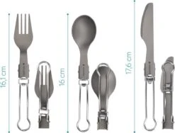 Navaris Campingbestek Van Titanium - Set Met Vork, Mes En Lepel - Inklapbaar - Bestekset Voor Onderweg - Inclusief Karabijnhaak En Bewaarzakje 14 Navaris Campingbestek Van Titanium - Set Met Vork, Mes En Lepel - Inklapbaar - Bestekset Voor Onderweg - Inclusief Karabijnhaak En Bewaarzakje -Buiten Kamperen 1200x913 1