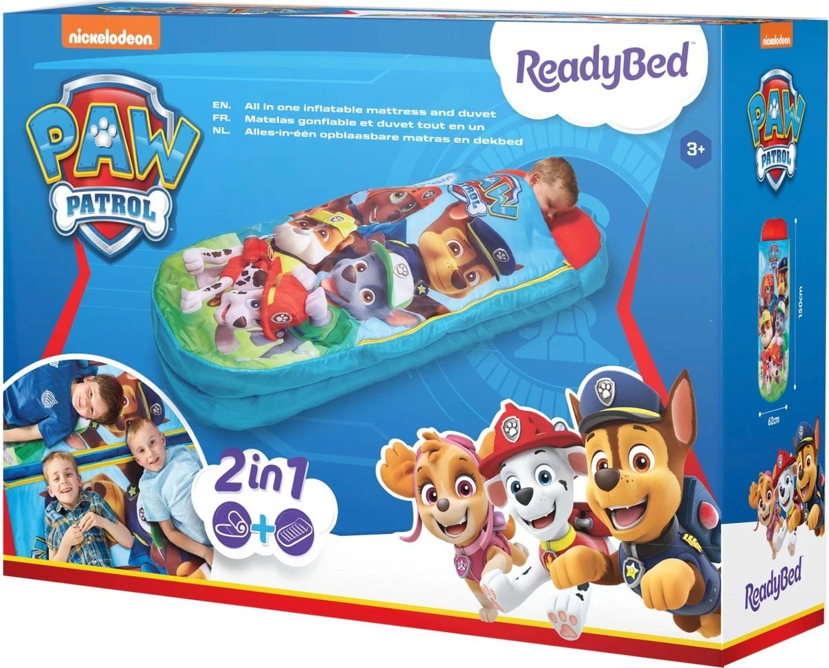 Paw Patrol ReadyBed Luchtbed + Slaapzak + Kussen - Blauw - 150x62x20 7 Paw Patrol ReadyBed Luchtbed + Slaapzak + Kussen - Blauw - 150x62x20 - Afbeelding 7