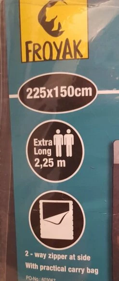 Froyak - 2-persoons Slaapzak XXL Grijs 225 X 150 Cm - Tweepersoonsslaapzak - Tweepersoons - Slaapzak -Buiten Kamperen 511x1200