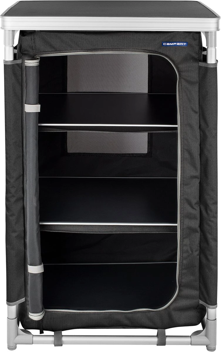 Campart Campingkast CU-0719 – Opvouwbaar En Verstelbaar - 4 Verstelbare Poten - 3 Lagen - Aluminium Frame - Grijs 10 Campart Campingkast CU-0719 – Opvouwbaar En Verstelbaar - 4 Verstelbare Poten - 3 Lagen - Aluminium Frame - Grijs - Afbeelding 10