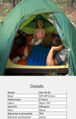 Hikr® Luchtbed - Slaapmat - Opblaasbaar Matras - Lichtgewicht - Outdoor - Camping - Hiking & Wandelen -Buiten Kamperen 764x1200 2