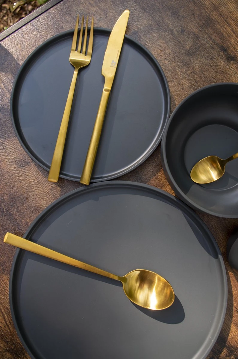 Bo-Camp Industrial - Servies - Patom - 100% Melamine - 16-Delig Servies 5 Bo-Camp Industrial - Servies - Patom - 100% Melamine - 16-Delig Servies - Afbeelding 5