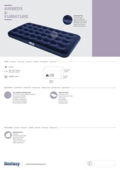 Pavillo Twin Luchtbed - 1-Persoons - 188x99x22 Cm 22 Pavillo Twin Luchtbed - 1-Persoons - 188x99x22 Cm -Buiten Kamperen 849x1200 6