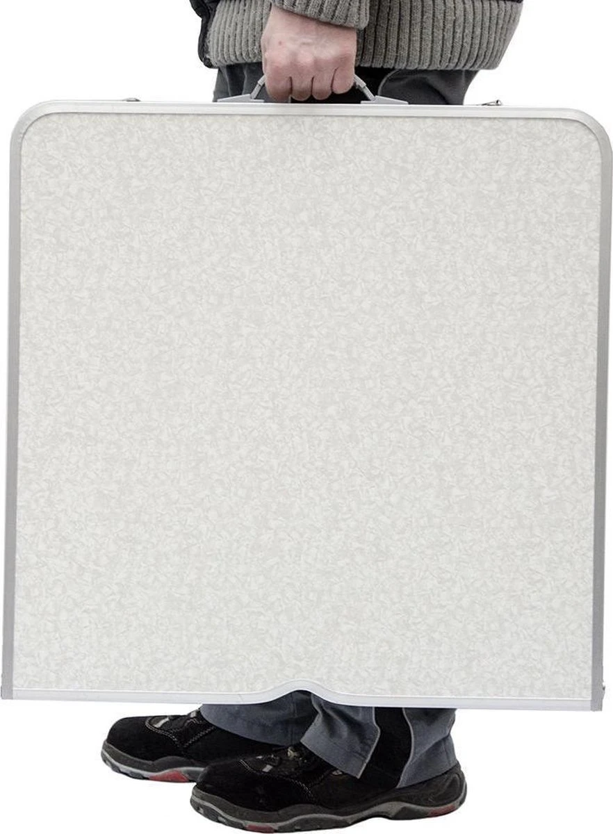 Aluminium Kampeertafel 120x60cm - Campingtafel Inklapbaar - 3-voudig Verstelbare Vouwtafel Grijs 2 Aluminium Kampeertafel 120x60cm - Campingtafel Inklapbaar - 3-voudig Verstelbare Vouwtafel Grijs - Afbeelding 2