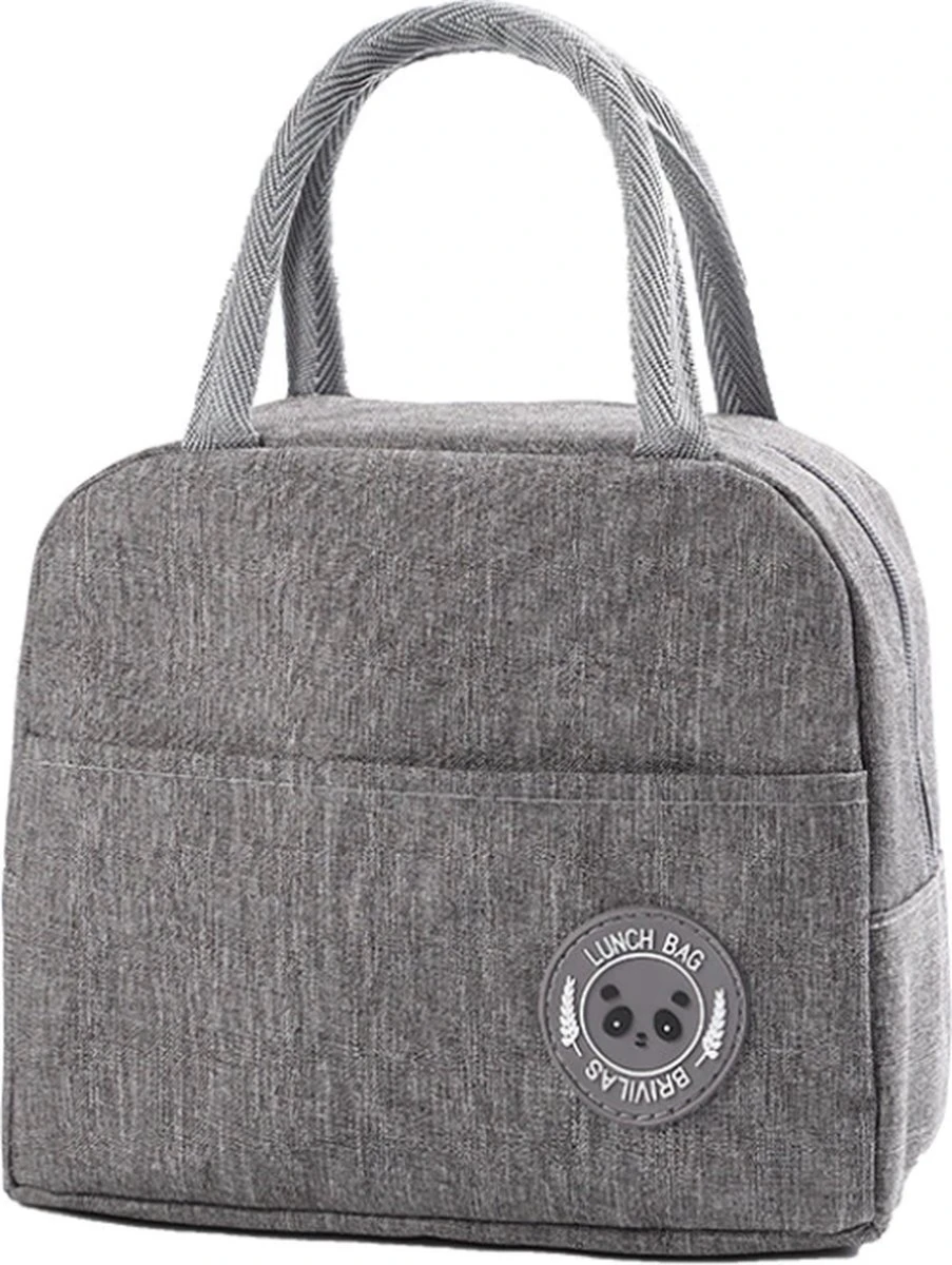 Lunch Bag - Grijs | Koeltas | Polyester / Nylon | 23x15x20 Cm | Fashion Favorite 1 Lunch Bag - Grijs | Koeltas | Polyester / Nylon | 23x15x20 Cm | Fashion Favorite