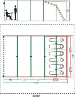 Coleman Vail 6L Tunneltent - Familie Tent - 6-Persoons - Grijs/Groen -Buiten Kamperen 920x1200 2