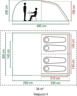 Coleman Vespucci 4 Tunneltent - Familietent - 4-Persoons - Groen 11 Coleman Vespucci 4 Tunneltent - Familietent - 4-Persoons - Groen -Buiten Kamperen 961x1200 4