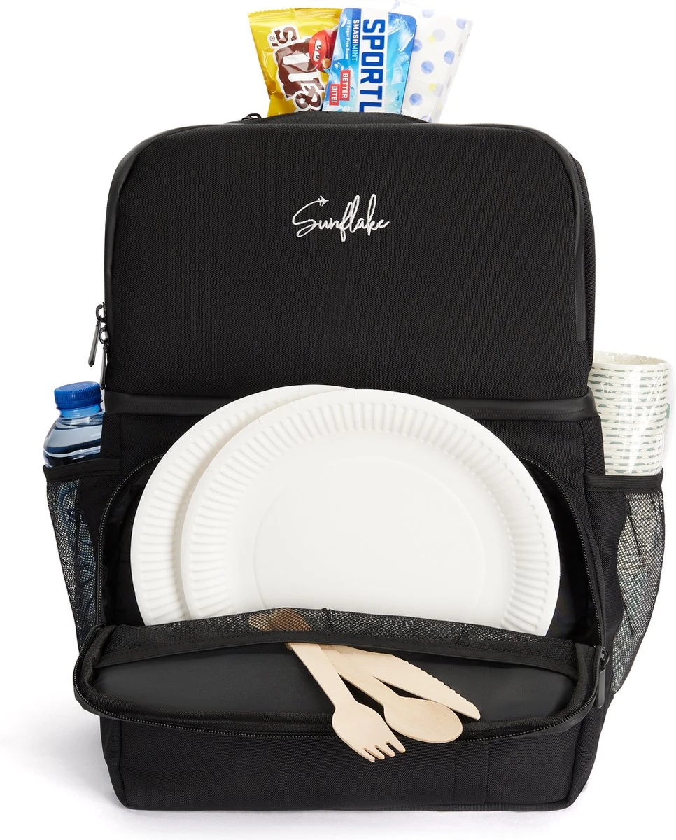 Sunflake Koeltas Rugzak (28L) - Geschikt Voor 16 Blikjes - Lunchtas Voor Dames En Heren - Zwart 6 Sunflake Koeltas Rugzak (28L) - Geschikt Voor 16 Blikjes - Lunchtas Voor Dames En Heren - Zwart - Afbeelding 6