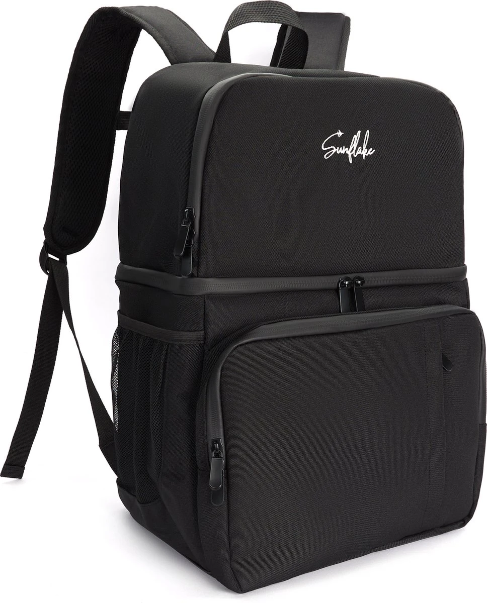Sunflake Koeltas Rugzak (28L) - Geschikt Voor 16 Blikjes - Lunchtas Voor Dames En Heren - Zwart 1 Sunflake Koeltas Rugzak (28L) - Geschikt Voor 16 Blikjes - Lunchtas Voor Dames En Heren - Zwart