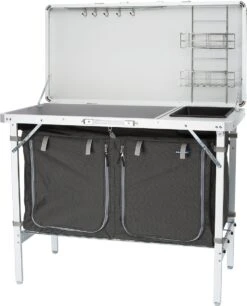 Campart Campingkeuken KI-0757 – Complete Keuken En Campingkast – Opvouwbaar En Inclusief Draagtas - Grijs -Buiten Kamperen 969x1200 1